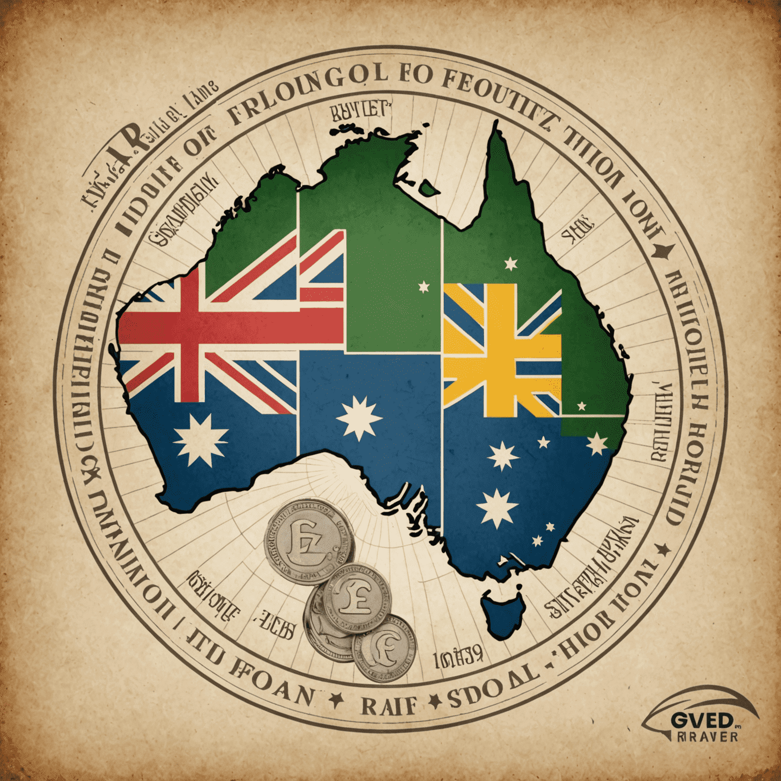Fair Go Finance logo featuring a stylized Australian map with dollar signs